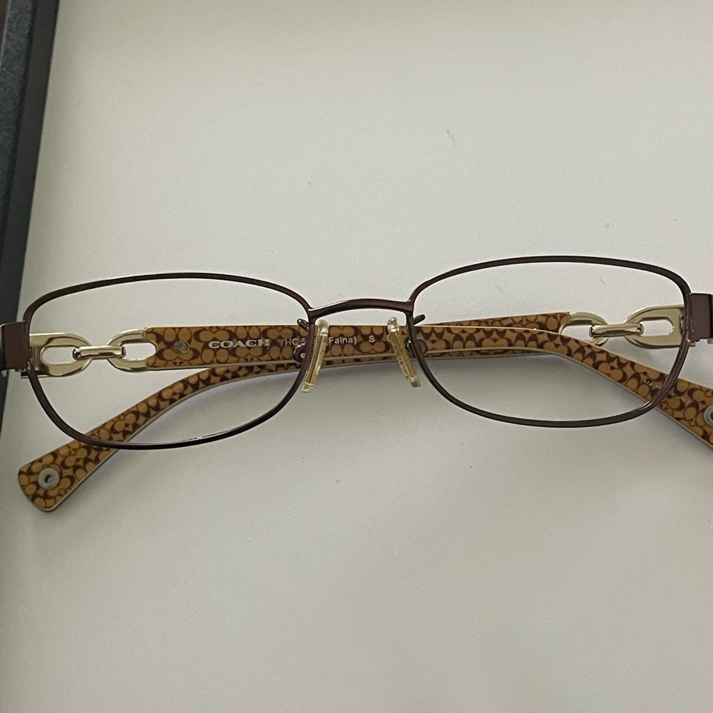 Coach Gold and Brown Women's Glasses